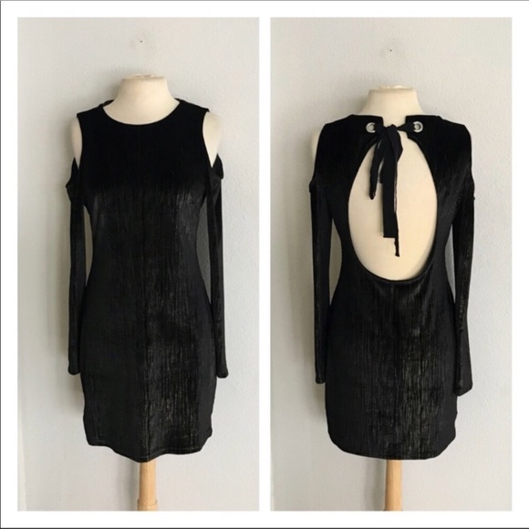Topshop Black Dress with Cut Out Details - Picture 2 of 4